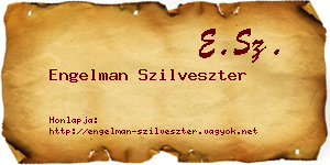 Engelman Szilveszter névjegykártya